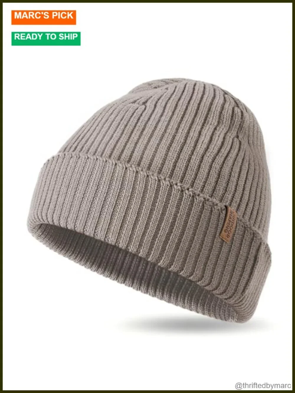 100% Merino Wool Beanie, Unisex Cuffed Knit Hat, Soft Winter Hat